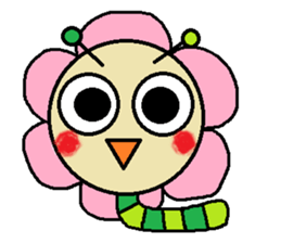 Big green caterpillar of the face sticker #3219577