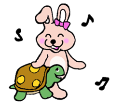 The house of a rabbit & a tortoise sticker #3219901