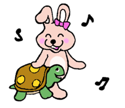 The house of a rabbit & a tortoise sticker #3219901