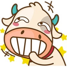 Moobee funny cow version 2 sticker #3220584