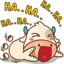 Moobee funny cow version 2 sticker #3220585
