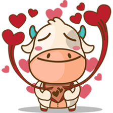 Moobee funny cow version 2 sticker #3220586