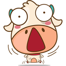 Moobee funny cow version 2 sticker #3220587