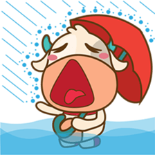 Moobee funny cow version 2 sticker #3220589