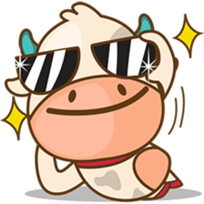 Moobee funny cow version 2 sticker #3220591