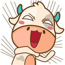 Moobee funny cow version 2 sticker #3220592