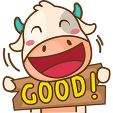 Moobee funny cow version 2 sticker #3220609