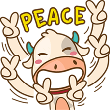 Moobee funny cow version 2 sticker #3220610