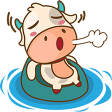 Moobee funny cow version 2 sticker #3220611