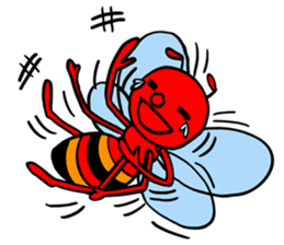 RED BEE sticker #3220742