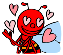 RED BEE sticker #3220749