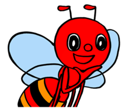 RED BEE sticker #3220756