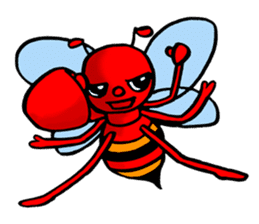 RED BEE sticker #3220761