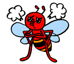 RED BEE sticker #3220762