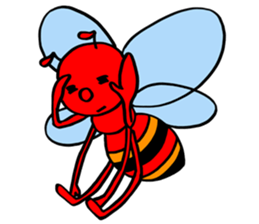 RED BEE sticker #3220766