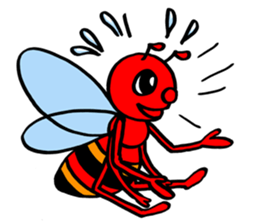 RED BEE sticker #3220769