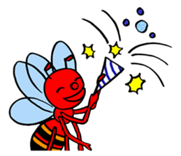 RED BEE sticker #3220771
