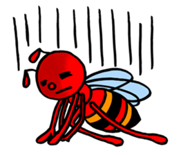 RED BEE sticker #3220775
