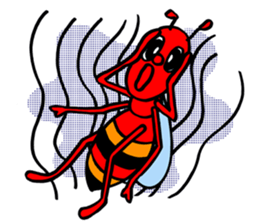 RED BEE sticker #3220777