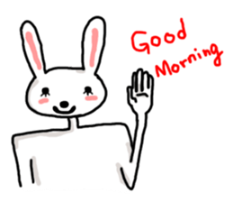 The rabbit that a shoulder is wide sticker #3220940