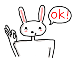 The rabbit that a shoulder is wide sticker #3220942