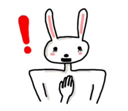 The rabbit that a shoulder is wide sticker #3220945