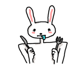 The rabbit that a shoulder is wide sticker #3220947