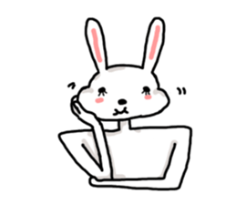 The rabbit that a shoulder is wide sticker #3220948