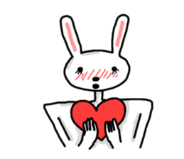 The rabbit that a shoulder is wide sticker #3220952