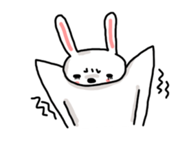 The rabbit that a shoulder is wide sticker #3220959