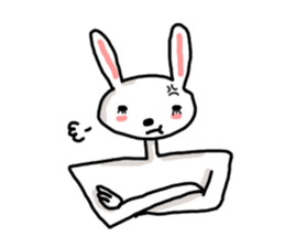 The rabbit that a shoulder is wide sticker #3220960