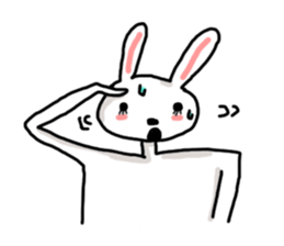 The rabbit that a shoulder is wide sticker #3220962