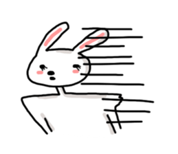 The rabbit that a shoulder is wide sticker #3220964