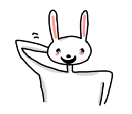 The rabbit that a shoulder is wide sticker #3220965