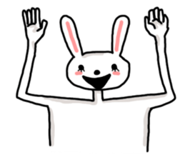 The rabbit that a shoulder is wide sticker #3220966