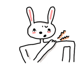 The rabbit that a shoulder is wide sticker #3220969