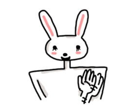 The rabbit that a shoulder is wide sticker #3220975