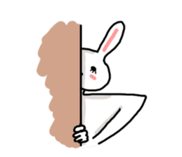 The rabbit that a shoulder is wide sticker #3220978