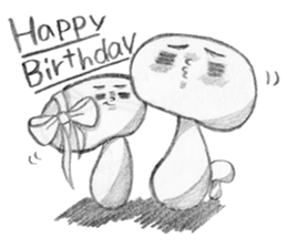 Pencil mushrooms sticker #3221140