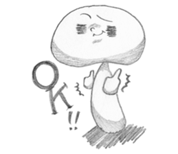 Pencil mushrooms sticker #3221154