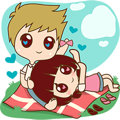 The sweet newlywed couple