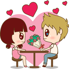 The sweet newlywed couple sticker #3221742