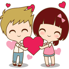 The sweet newlywed couple sticker #3221746