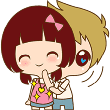 The sweet newlywed couple sticker #3221747