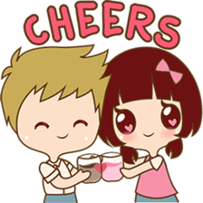 The sweet newlywed couple sticker #3221750