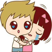 The sweet newlywed couple sticker #3221751