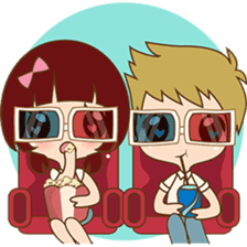 The sweet newlywed couple sticker #3221752