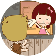 The sweet newlywed couple sticker #3221754