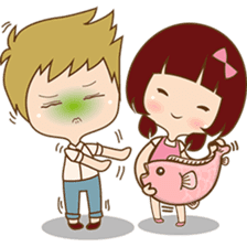 The sweet newlywed couple sticker #3221755