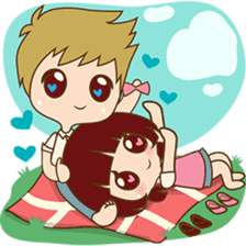 The sweet newlywed couple sticker #3221758